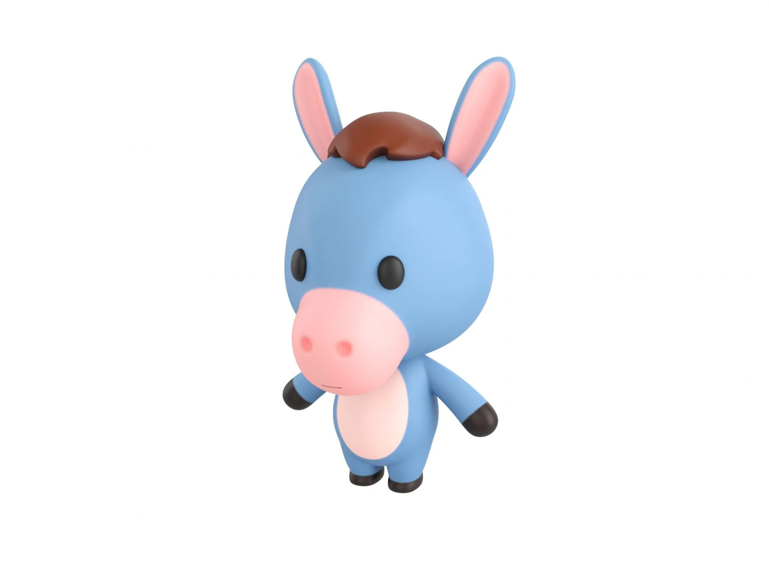 Character044 Donkey 3D Model .c4d .max .obj .3ds .fbx .stl .blend 