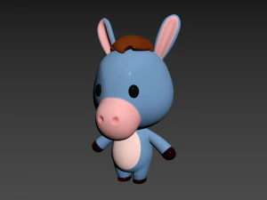 Character044 Donkey 3D Model