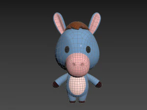 Character044 Donkey 3D Model
