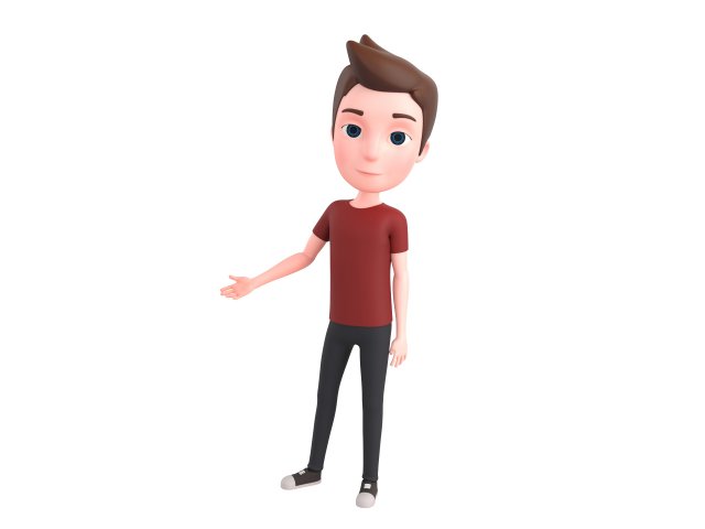 Character046 Rigged CartoonMan Modello 3D .c4d .max .obj .3ds .fbx .stl .blend