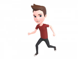 Character046 Rigged CartoonMan 3D Model