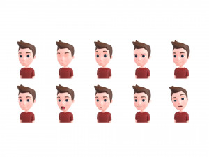 Character046 Rigged CartoonMan 3D Модель
