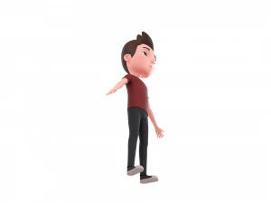 Character046 Rigged CartoonMan 3D Model