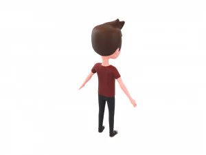 Character046 Rigged CartoonMan 3D Model