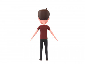 Character046 Rigged CartoonMan 3D Модель