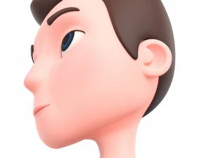 Character046 Rigged CartoonMan 3D Model