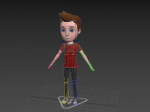 Character046 Rigged CartoonMan 3D Model