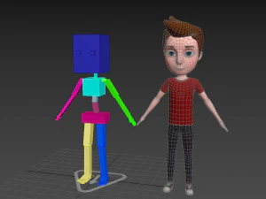 Character046 Rigged CartoonMan 3D Model