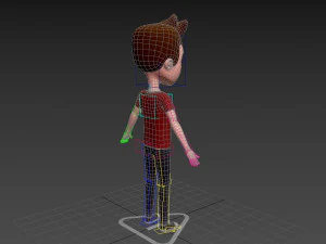 Character046 Rigged CartoonMan 3D Model