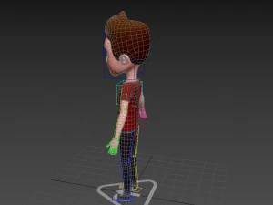 Character046 Rigged CartoonMan 3D Model