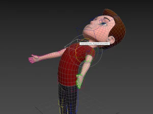 Character046 Rigged CartoonMan 3D Model