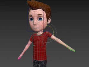 Character046 Rigged CartoonMan 3D Model