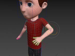 Character046 Rigged CartoonMan 3D Model