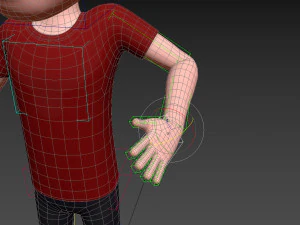 Character046 Rigged CartoonMan 3D Model