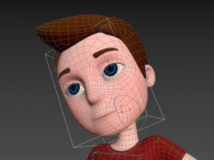 Character046 Rigged CartoonMan 3D Model