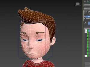 Character046 Rigged CartoonMan 3D Model
