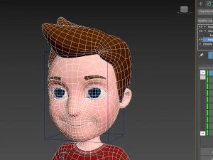 Character046 Rigged CartoonMan 3D Model