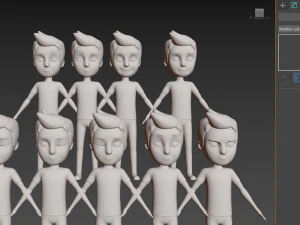 Character046 Rigged CartoonMan 3D Model