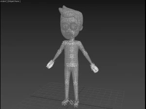 Character046 Rigged CartoonMan 3D Model