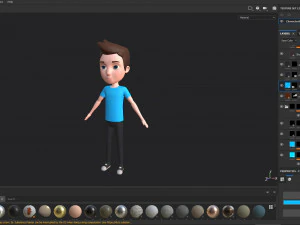 Character046 Rigged CartoonMan 3D Model
