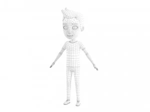 Character046 Rigged CartoonMan 3D Model