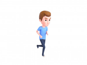 Character047 Rigged Cartoon Man 3D मॉडल