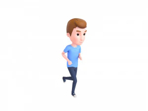 Character047 Rigged Cartoon Man 3D Model