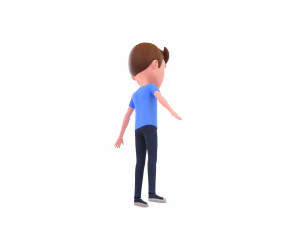 Character047 Rigged Cartoon Man 3D Model