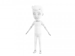 Character047 Rigged Cartoon Man 3D मॉडल