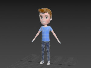 Character047 Rigged Cartoon Man 3D मॉडल