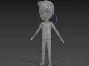 Character047 Rigged Cartoon Man 3D Model