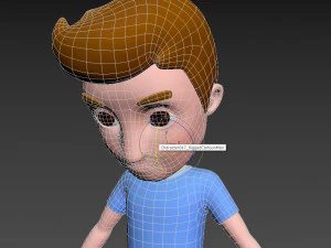 Character047 Rigged Cartoon Man 3D Model