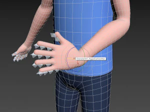 Character047 Rigged Cartoon Man 3D Model