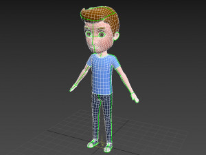 Character047 Rigged Cartoon Man 3D मॉडल