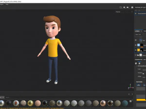 Character047 Rigged Cartoon Man 3D Model