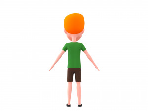Character048 Cartoon Man Model 3D