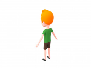 Character048 Cartoon Man Model 3D