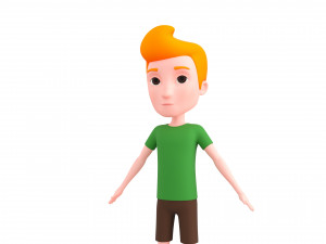 Character048 Cartoon Man Model 3D