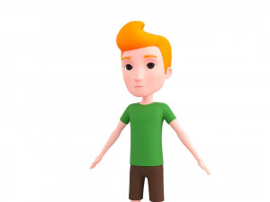 Character048 Cartoon Man 3D Model