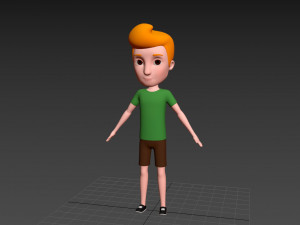 Character048 Cartoon Man Model 3D
