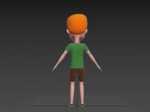 Character048 Cartoon Man Model 3D