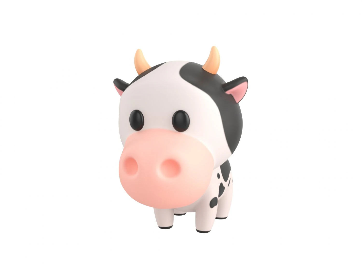 Character051 Cow 3D Model .c4d .max .obj .3ds .fbx .stl .blend 