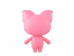 Character054 Rigged Pig 3D Model