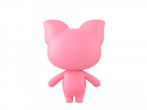 Character054 Rigged Pig 3D Model
