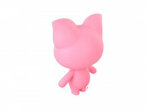 Character054 Rigged Pig 3D Model
