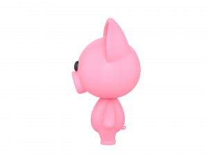 Character054 Rigged Pig 3D Model
