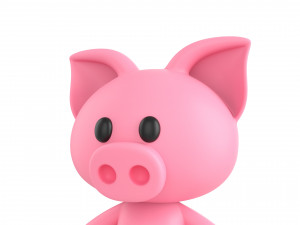 Character054 Rigged Pig 3D Model