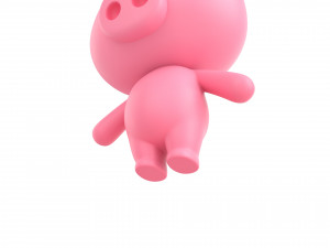 Character054 Rigged Pig 3D Model