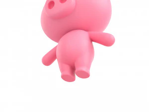 Character054 Rigged Pig 3D Model