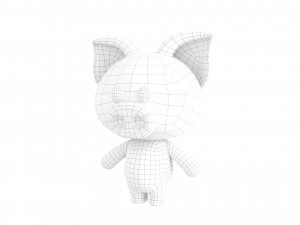 Character054 Rigged Pig 3D Model